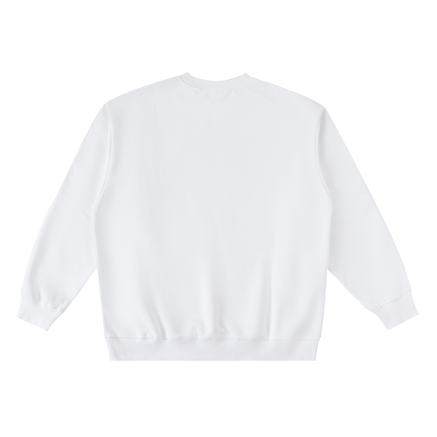 White sweatshirt on a white background