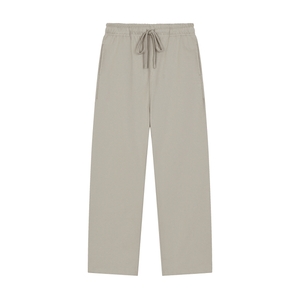 Beige pants with drawstring on a white background