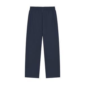 Navy blue pants on a white background