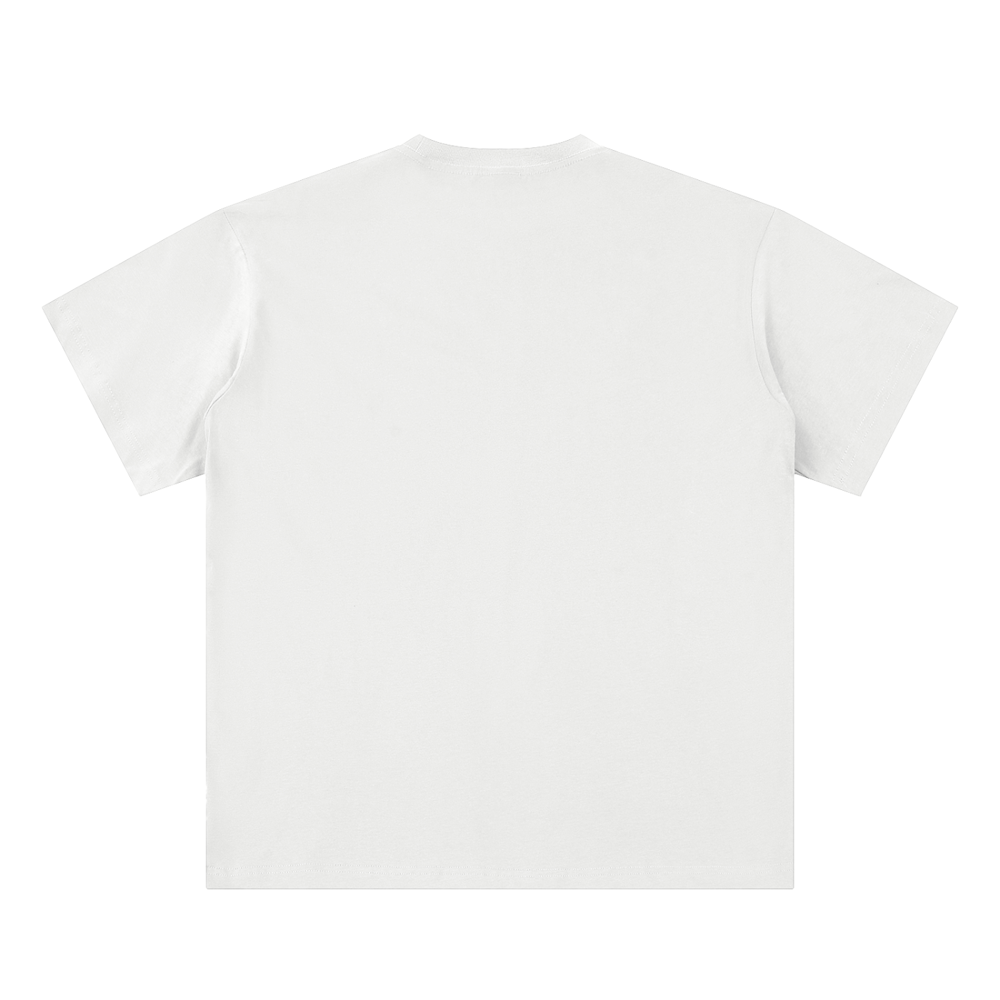 Plain white t-shirt on a light beige background