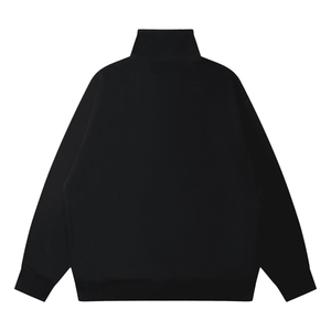 Black turtleneck sweater on a white background