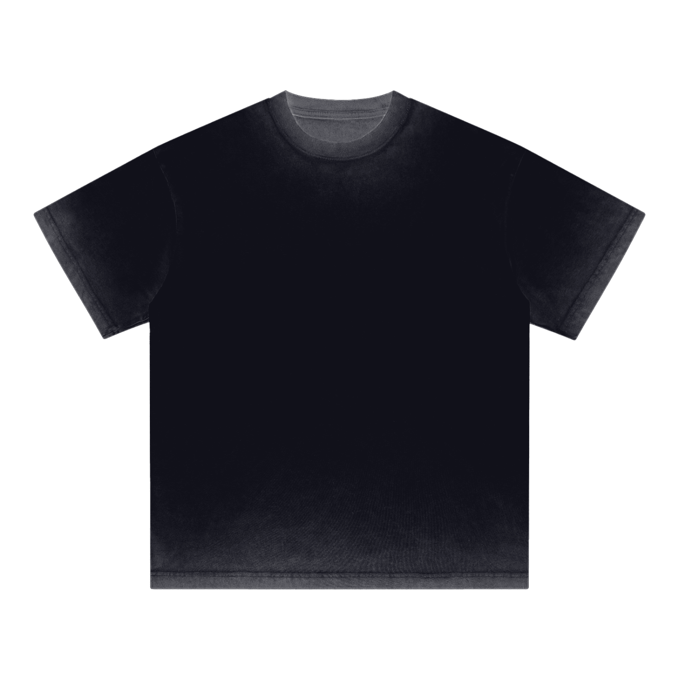 Black t-shirt on a white background