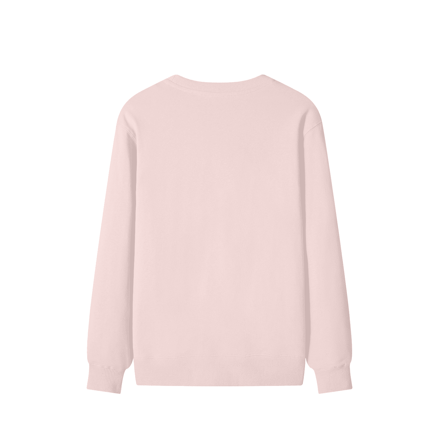Light pink sweatshirt on a white background