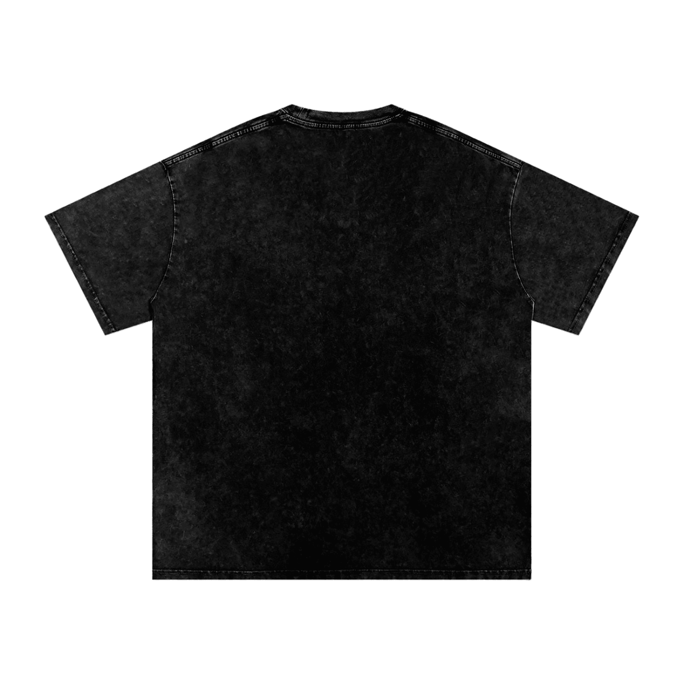 Black t-shirt on a white background