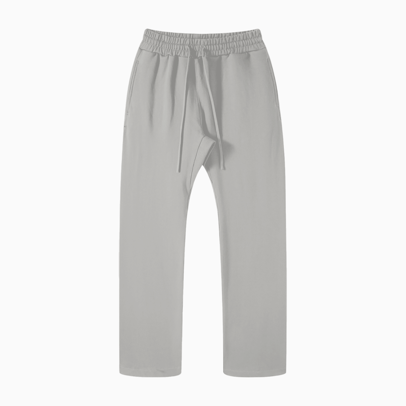 Light gray pants on a white background