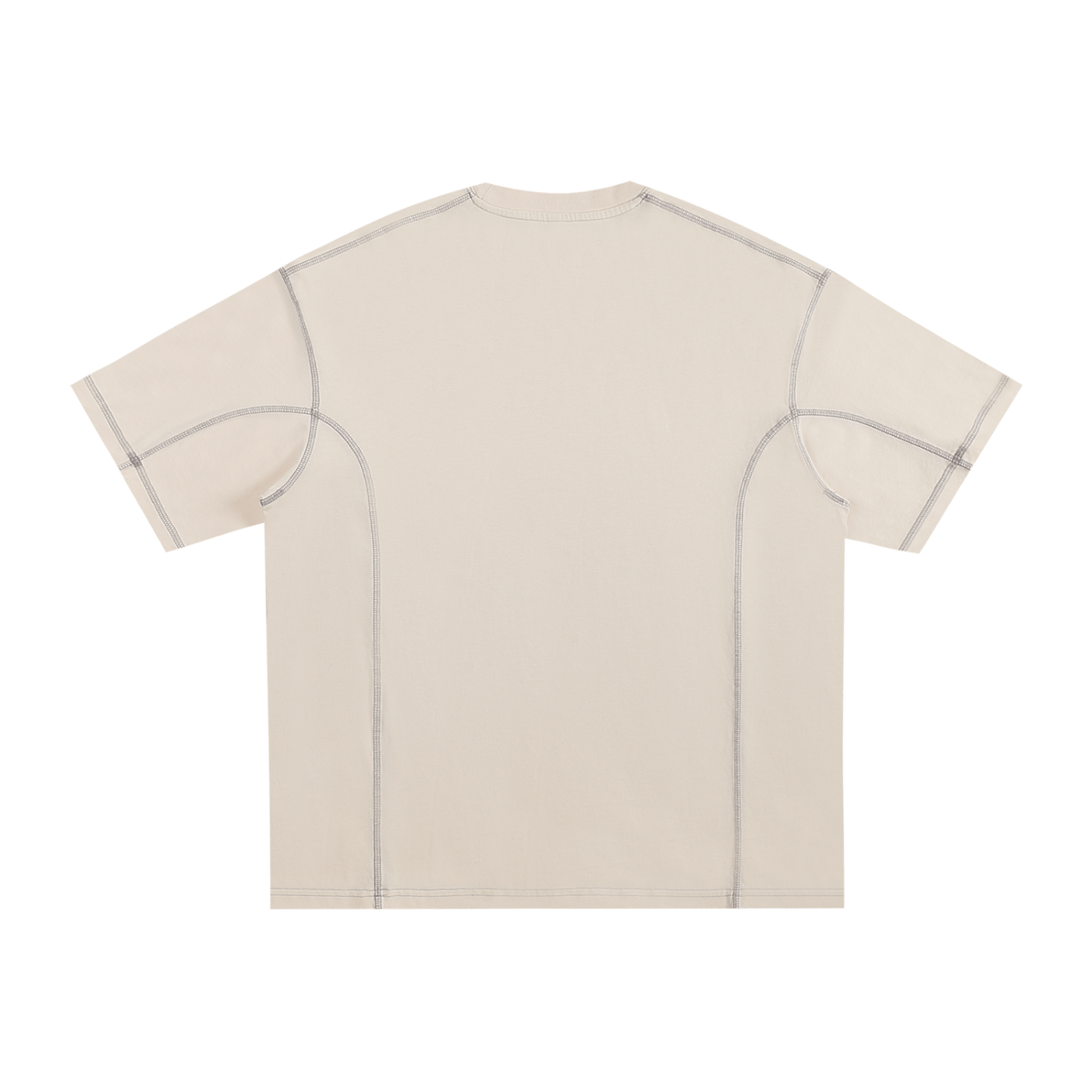 Beige t-shirt on a white background