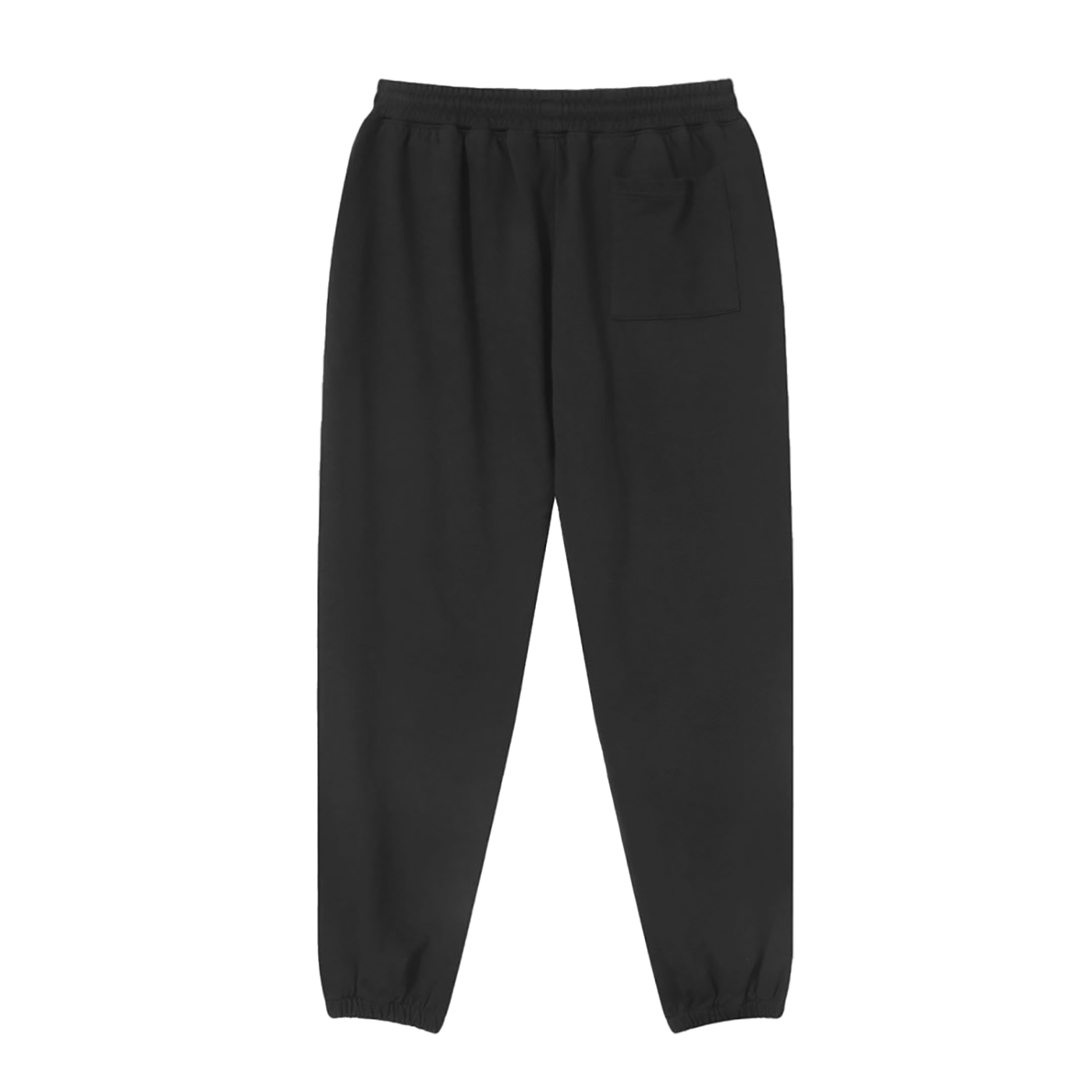 Black sweatpants on a white background