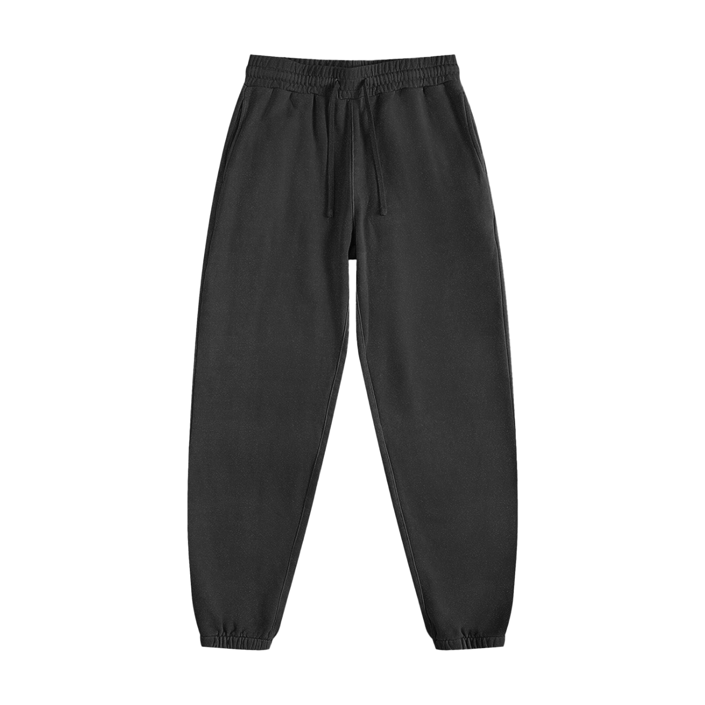 Black sweatpants on a white background