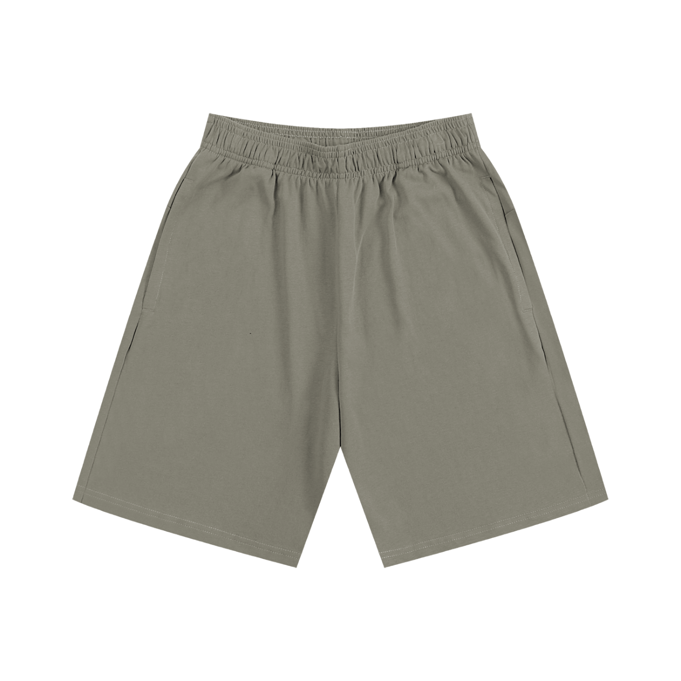 Khaki shorts on a white background