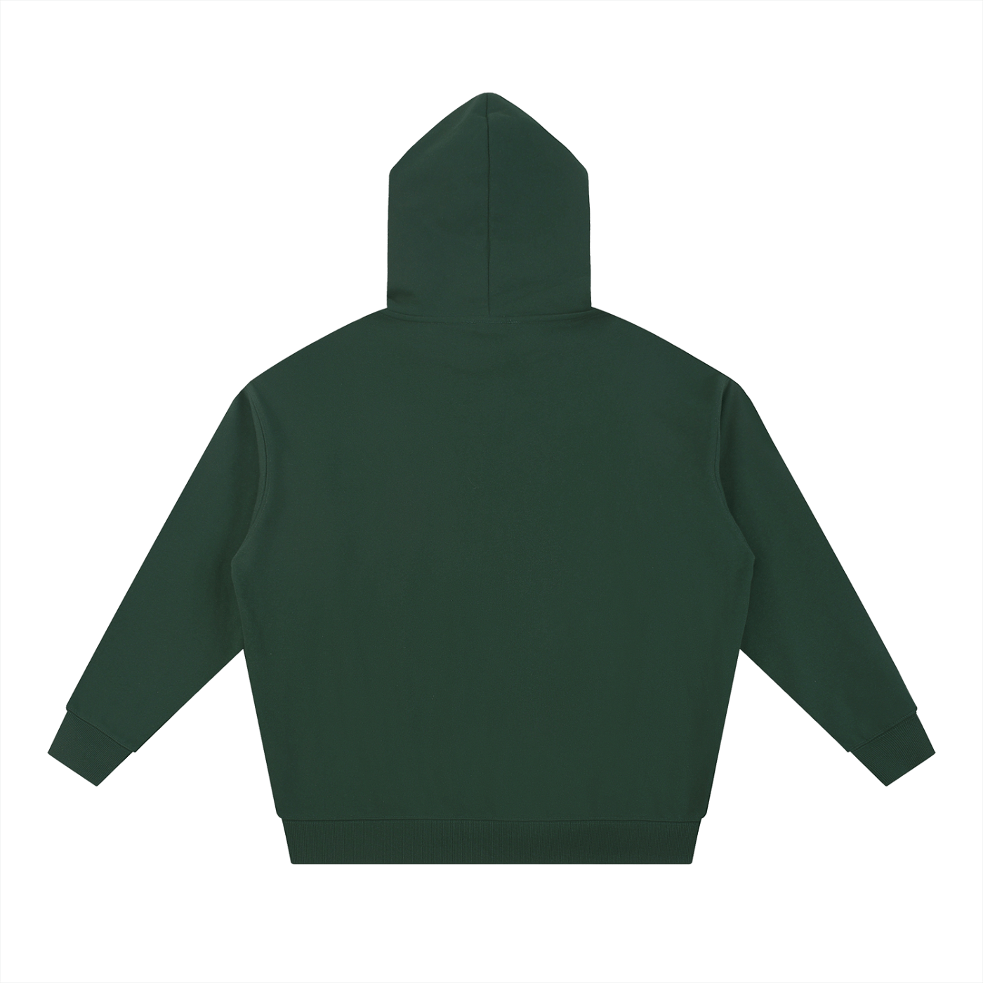 Green hoodie on a white background