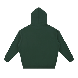 Green hoodie on a white background