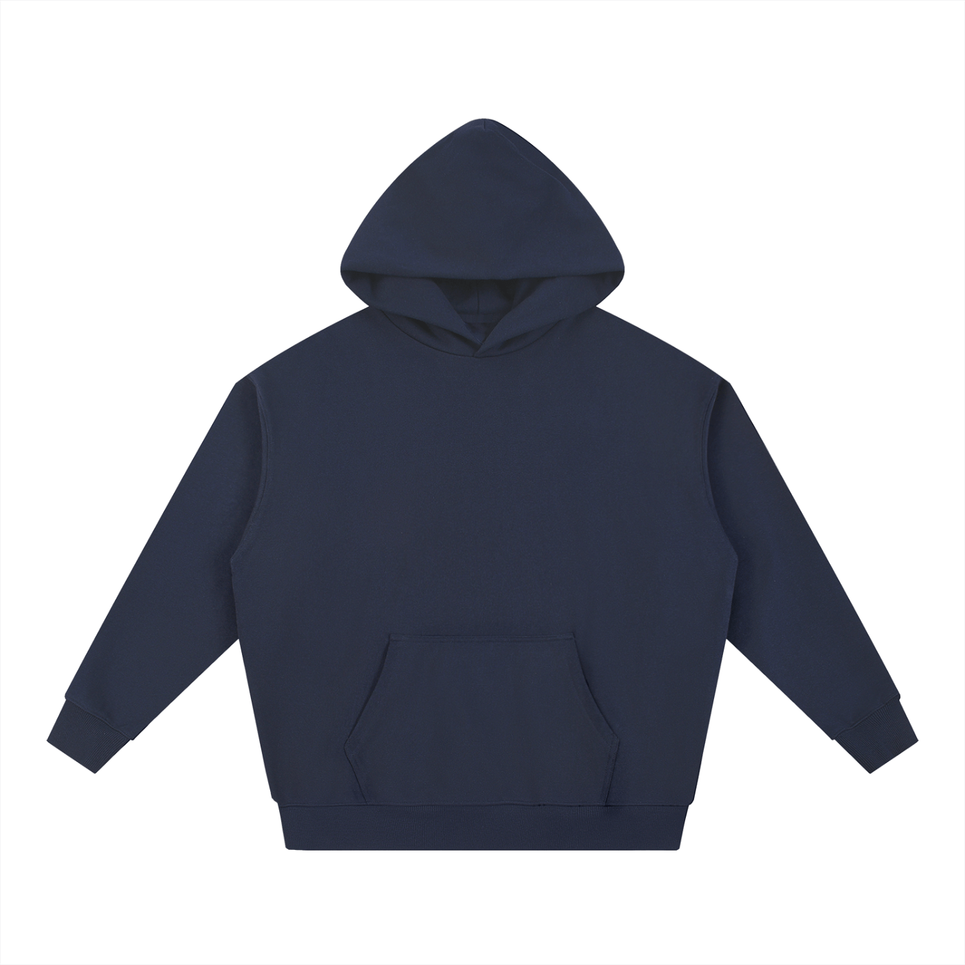 Navy blue hoodie on a white background