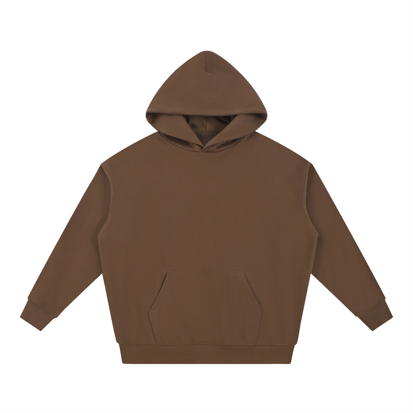 Brown hoodie on a white background