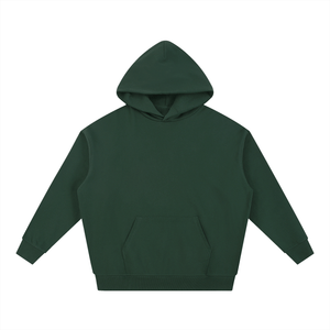 Green hoodie on a white background