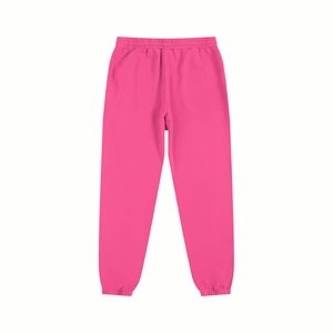 Pink sweatpants on a white background
