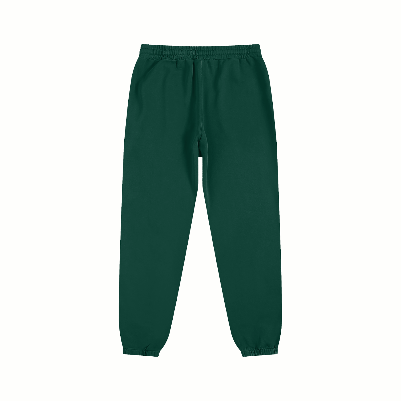 Green sweatpants on a white background