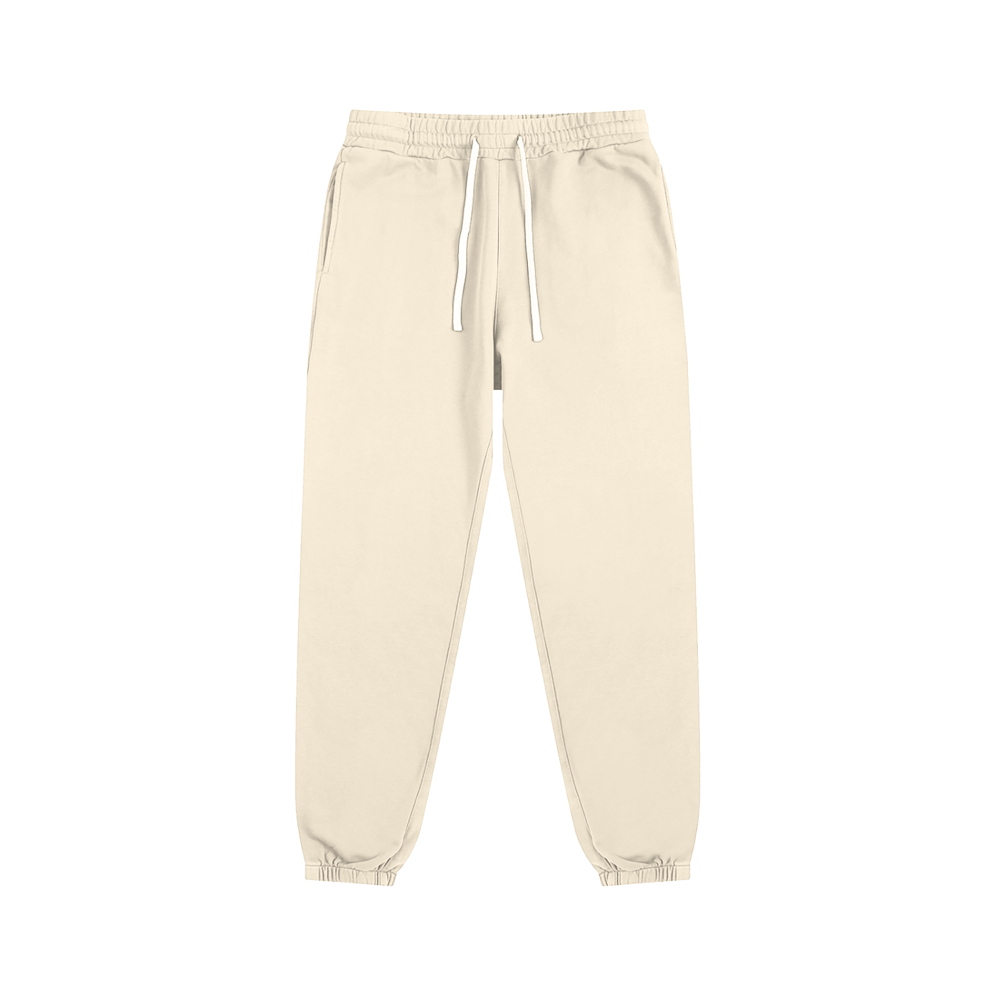 Beige sweatpants on a white background