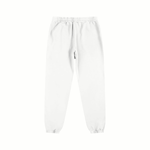 White sweatpants on a white background
