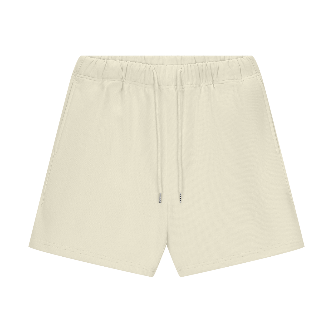Beige shorts on a white background
