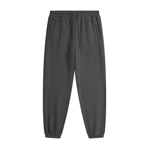 Dark gray sweatpants on a white background