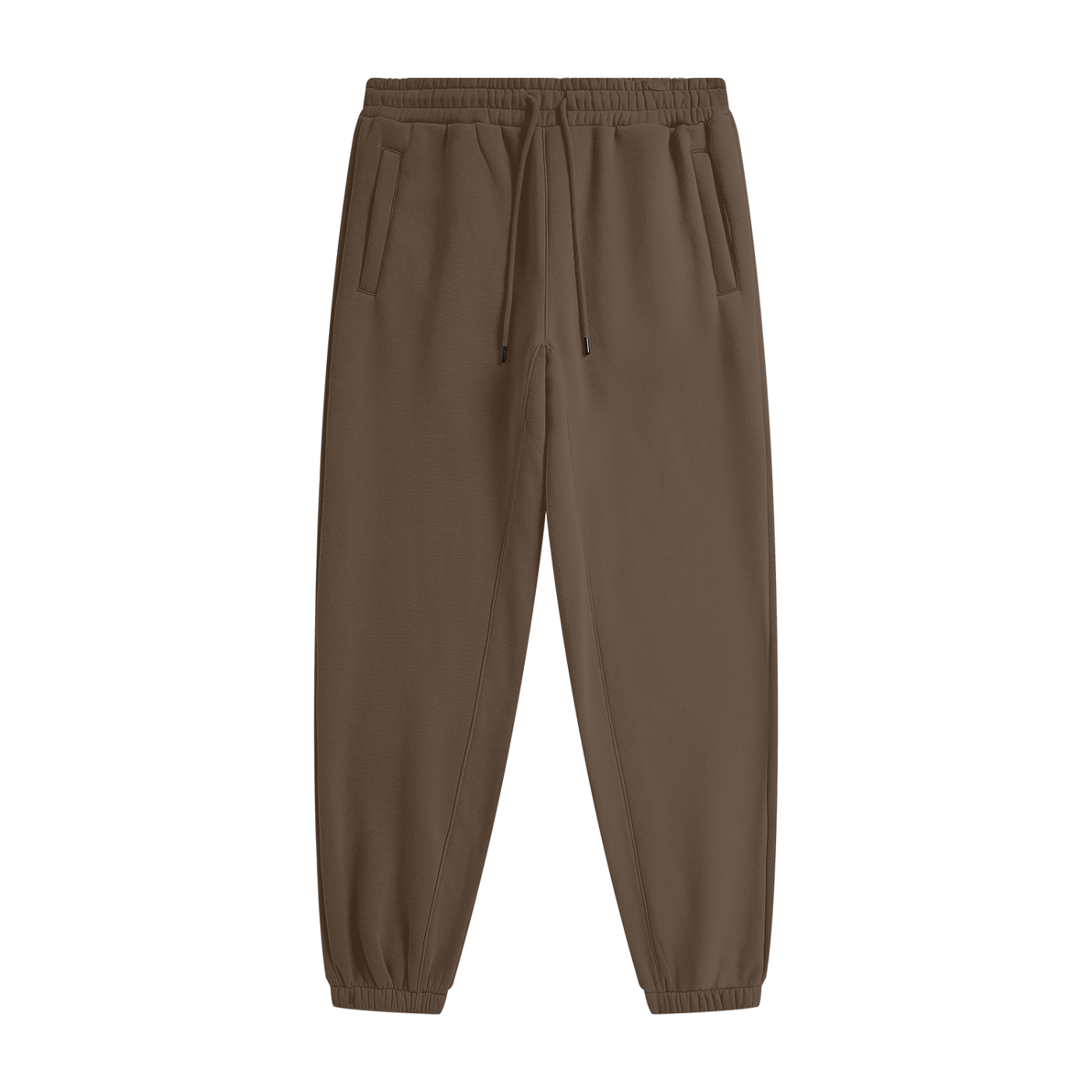 Brown sweatpants on a white background