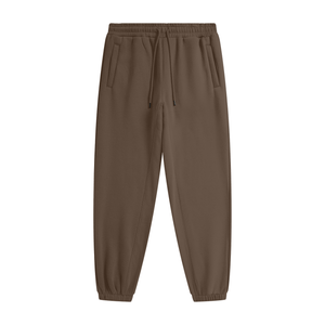 Brown sweatpants on a white background