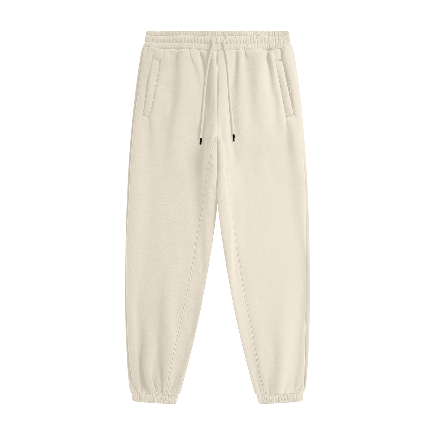 Beige sweatpants on a white background