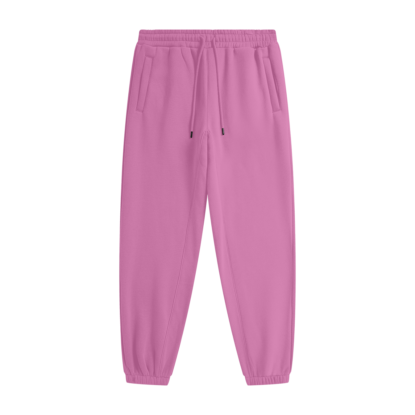 Pink sweatpants on a white background