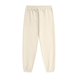 Beige sweatpants on a white background