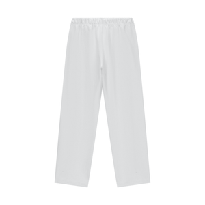White pants on a white background