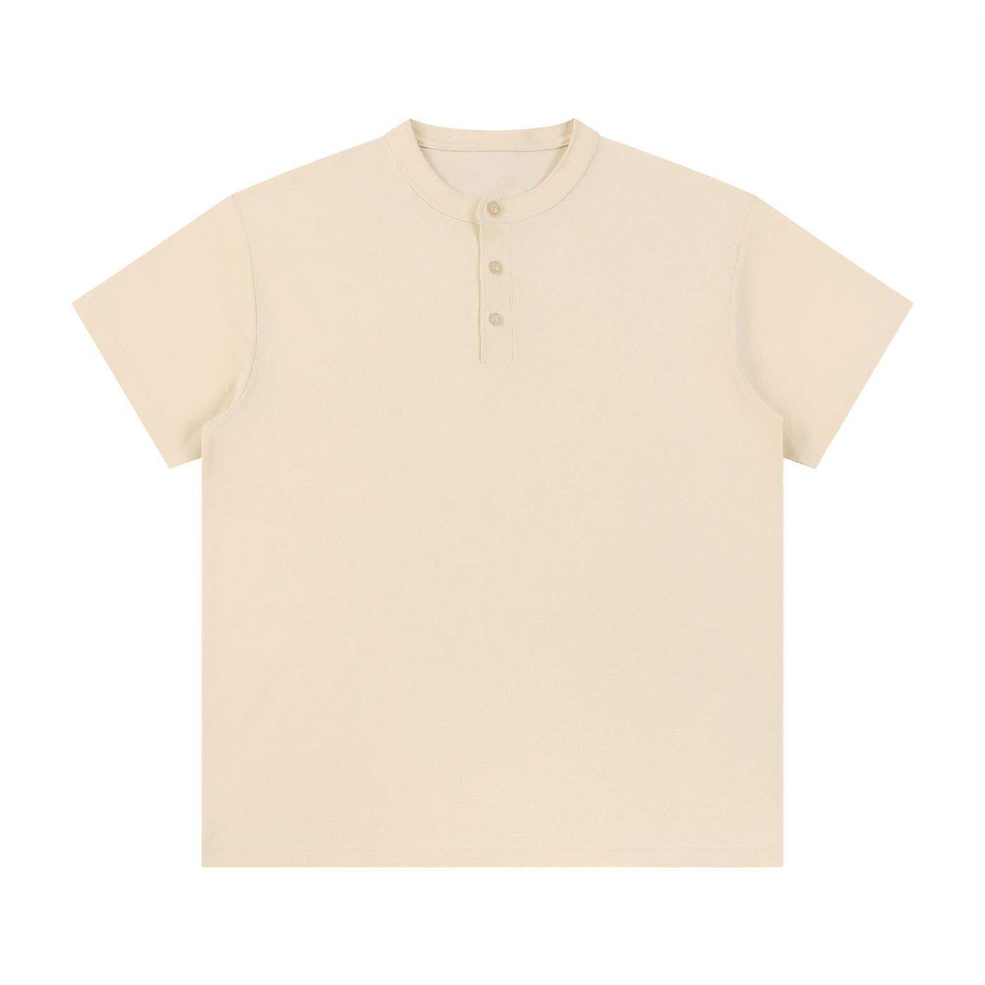 Beige short-sleeve shirt on a white background