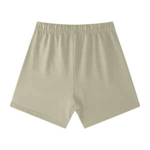 Beige shorts on a white background