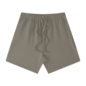 Khaki shorts on a white background