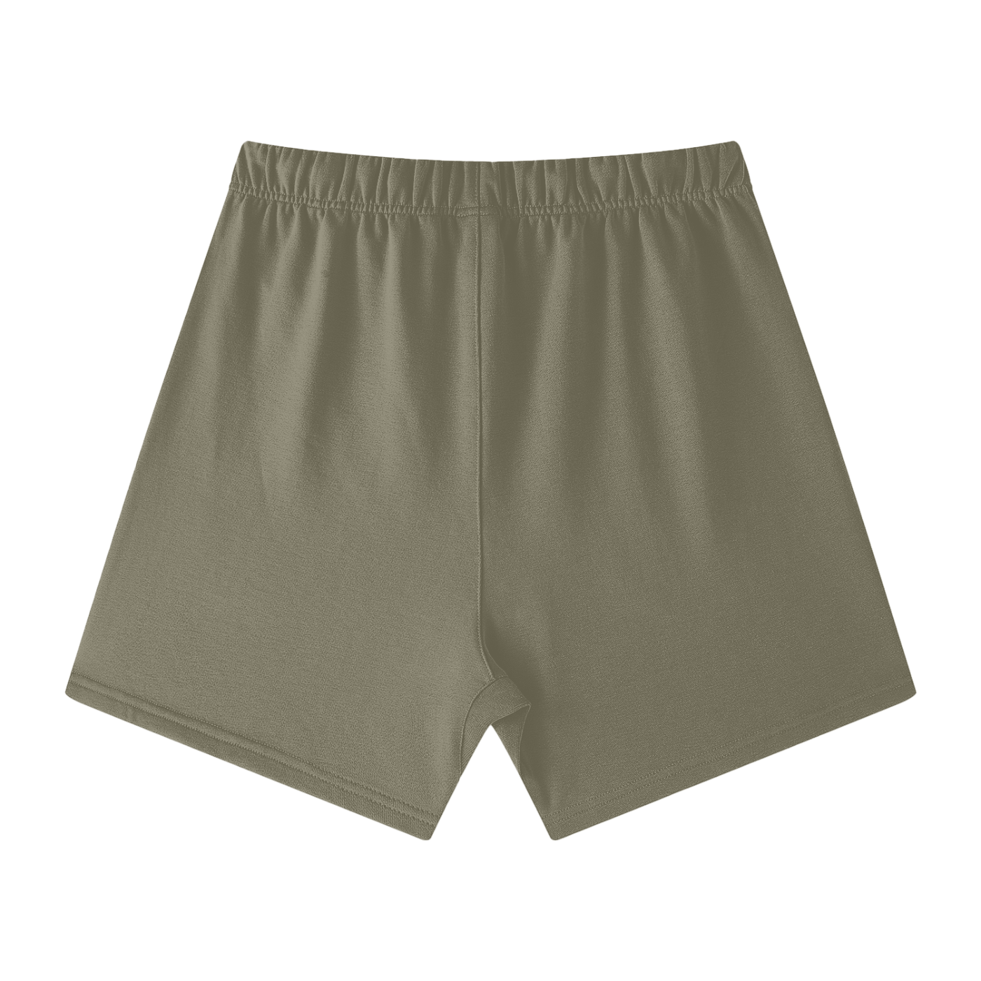 Khaki shorts on a white background