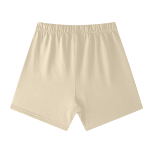Beige shorts on a white background