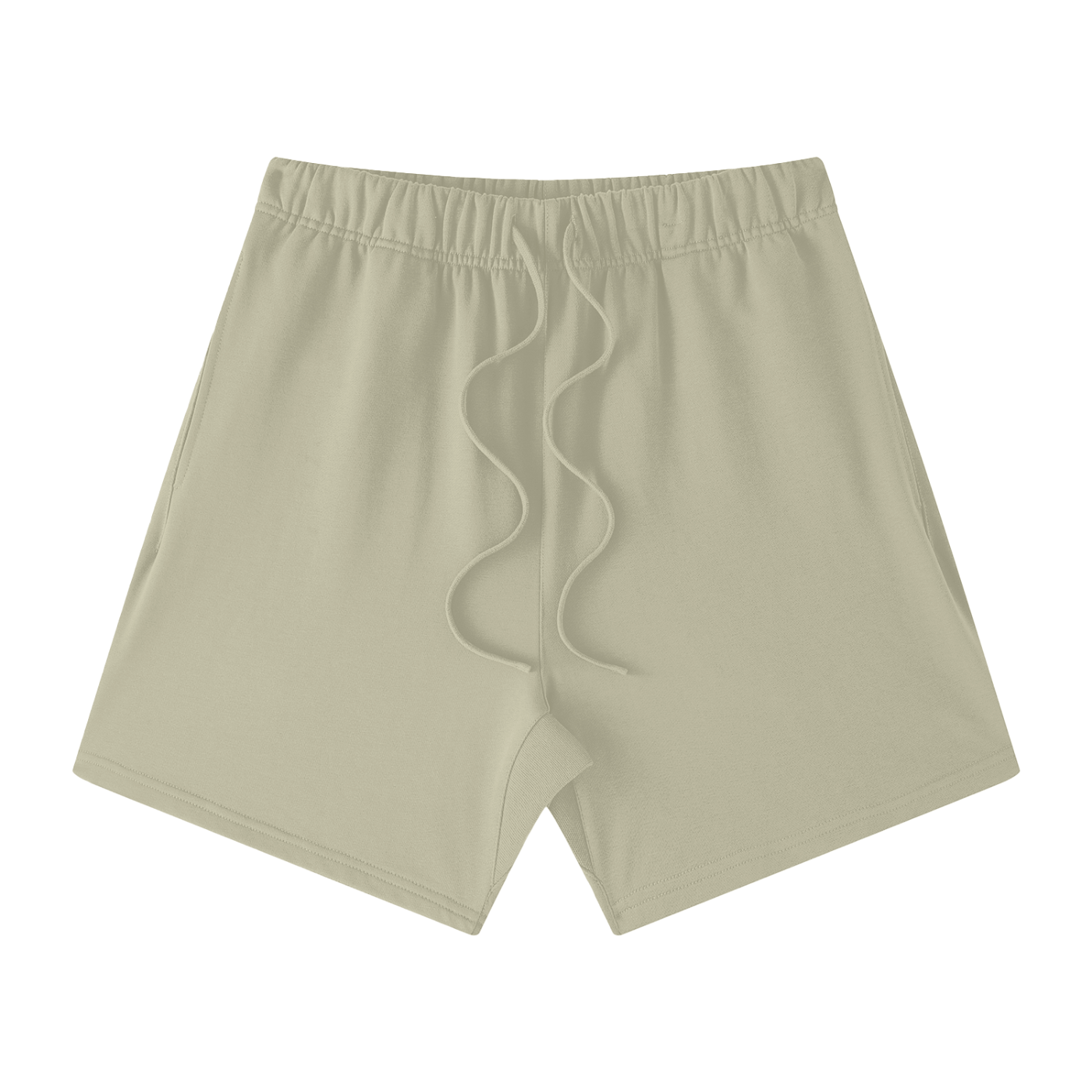 Beige shorts on a white background