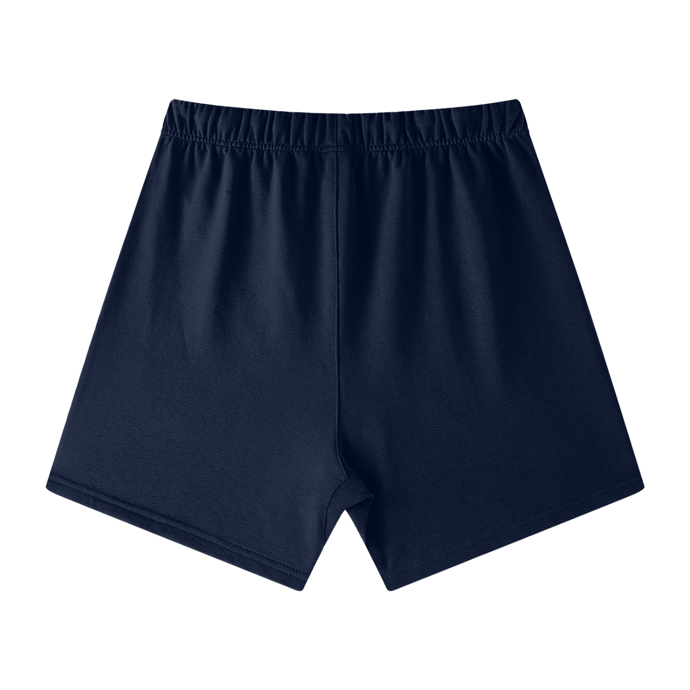 Navy blue shorts on a white background