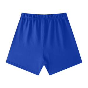 Blue shorts on a white background