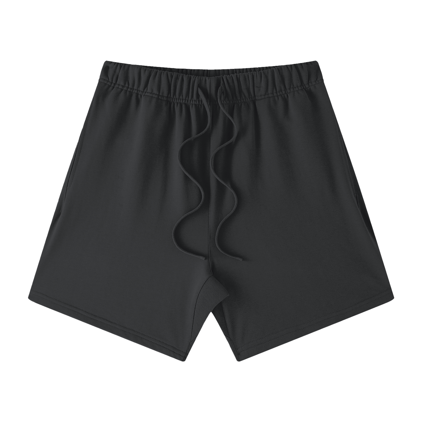 Black shorts on a white background