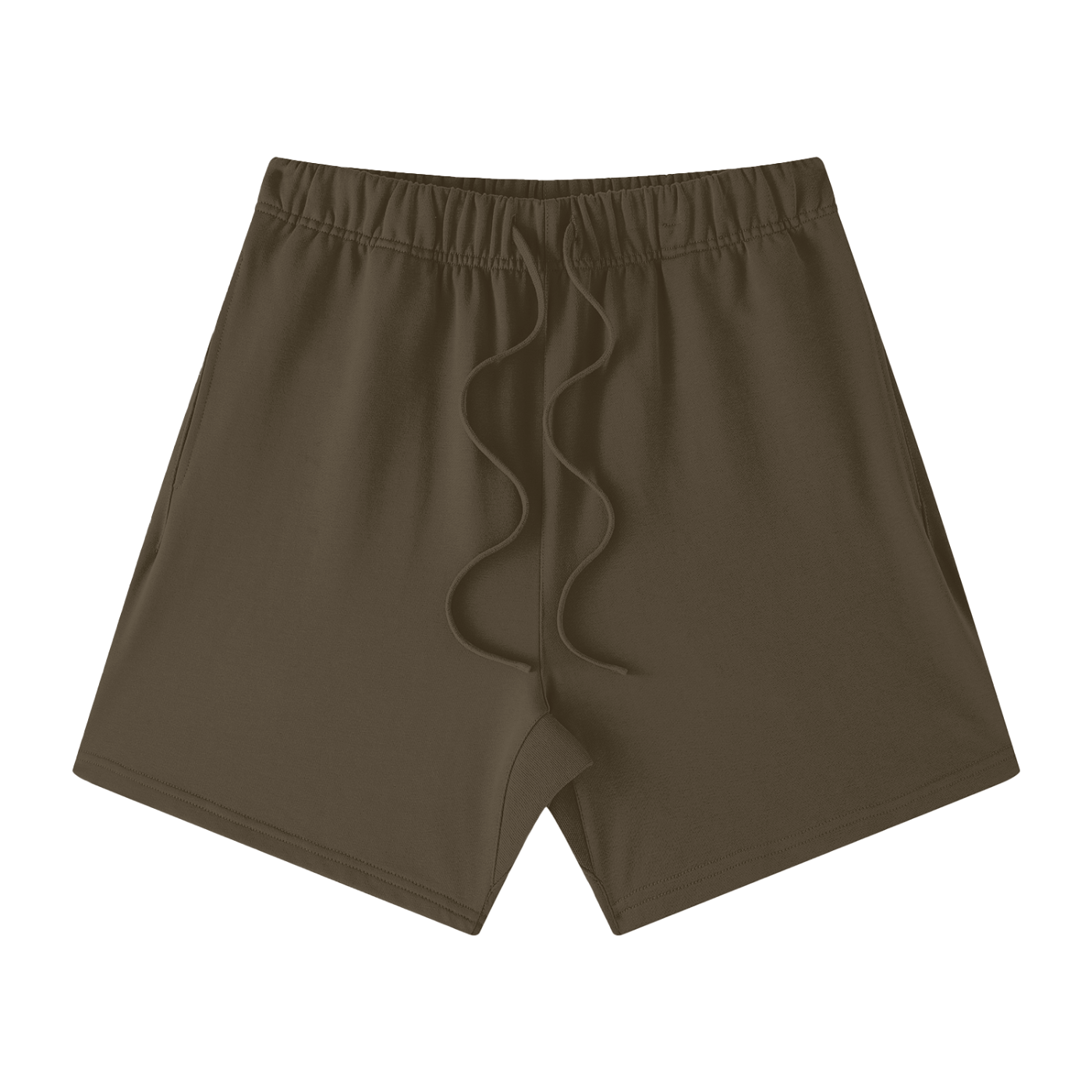 Brown shorts on a white background