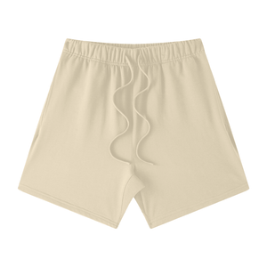 Beige shorts on a white background
