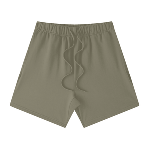 Khaki shorts on a white background