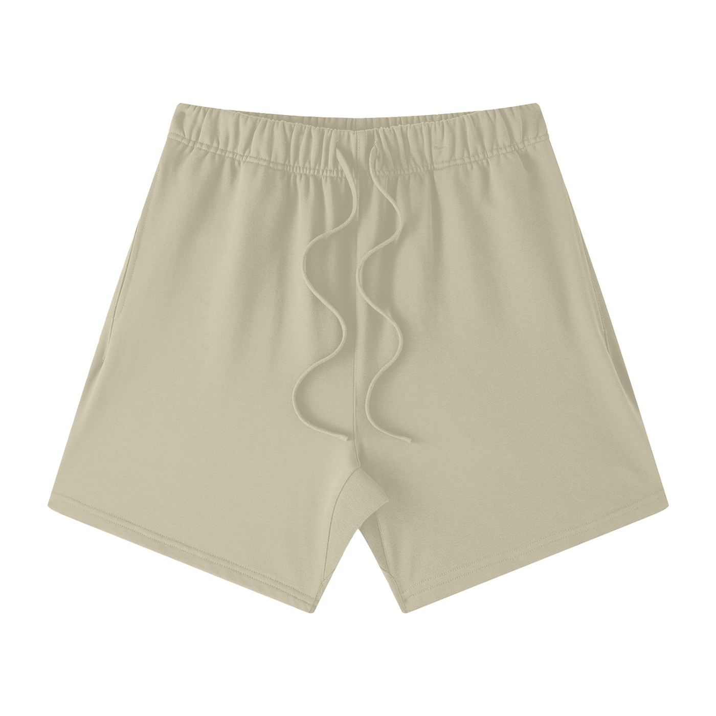 Beige shorts on a white background