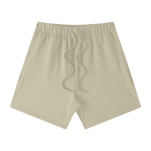 Beige shorts on a white background