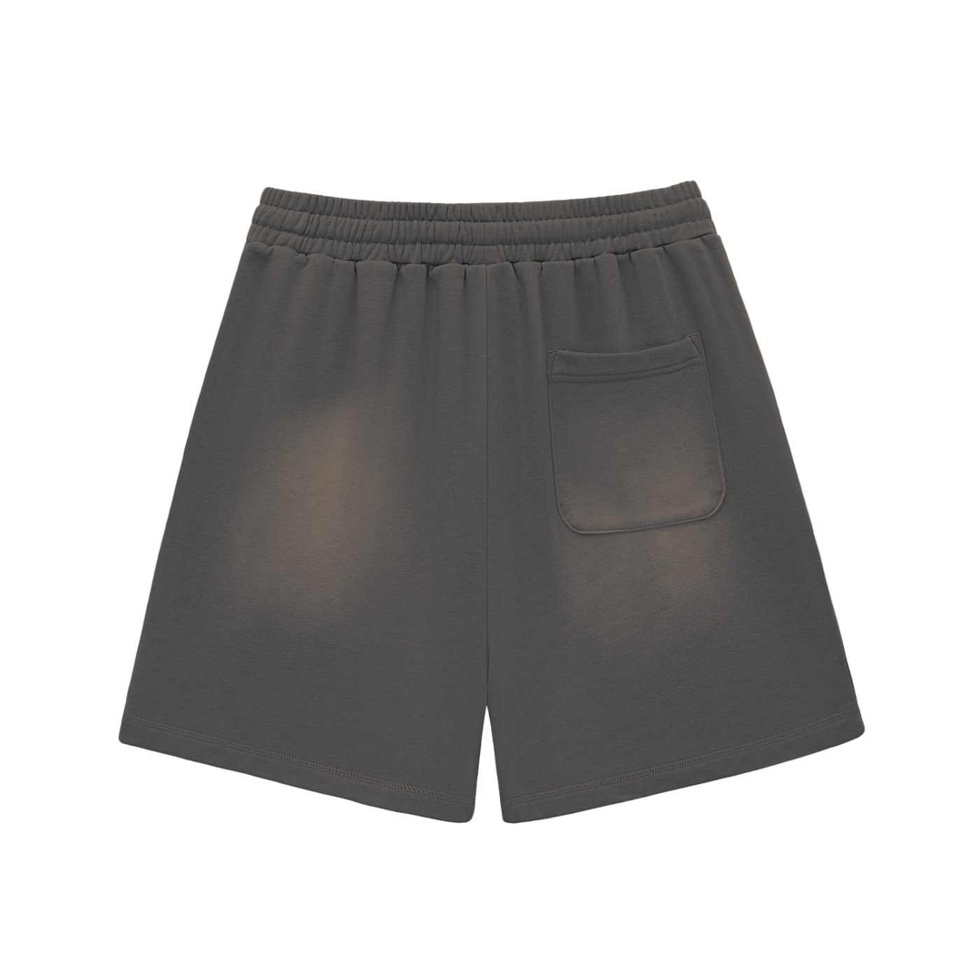 Gray shorts with a pocket on a white background