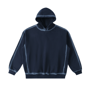 Navy blue hoodie on a white background