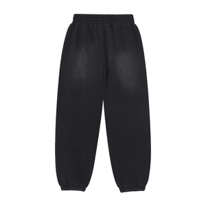 Black sweatpants on a white background