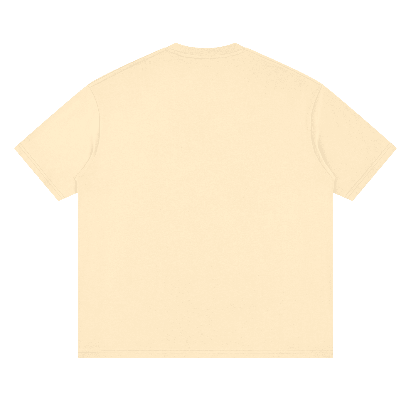 Plain light yellow t-shirt on a white background