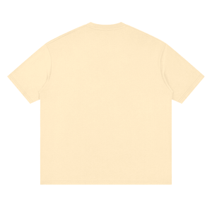 Plain light yellow t-shirt on a white background