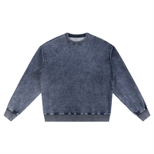 Blue denim sweatshirt on a white background